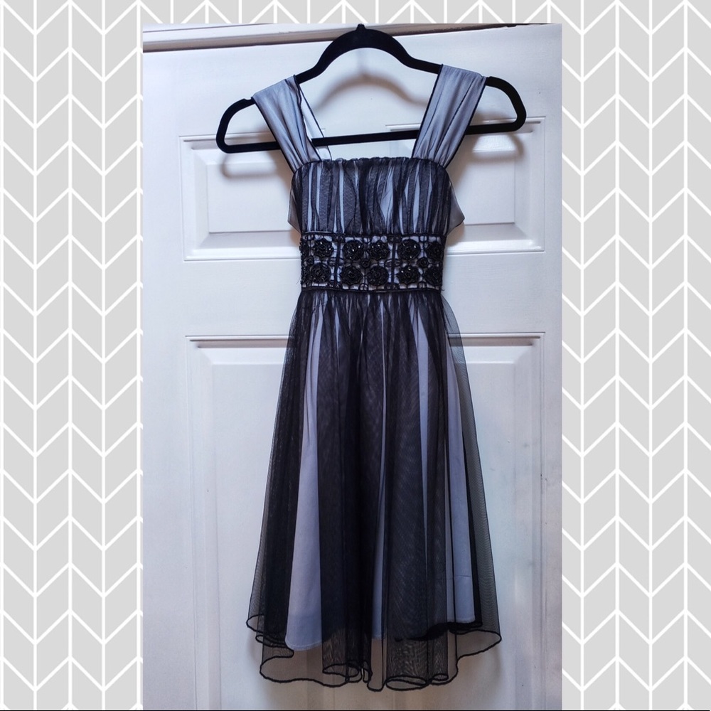 Young girls holiday or party dress, Black, -8